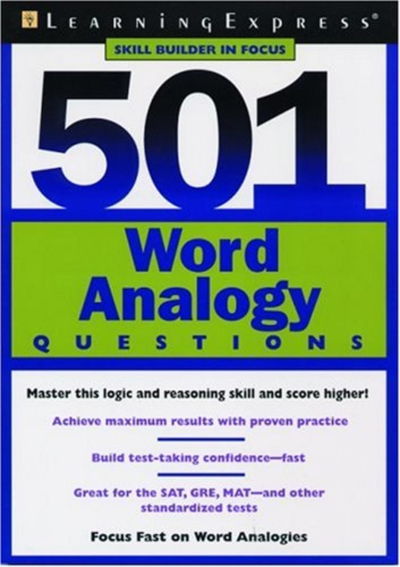 501 Word Analogies Questions Book