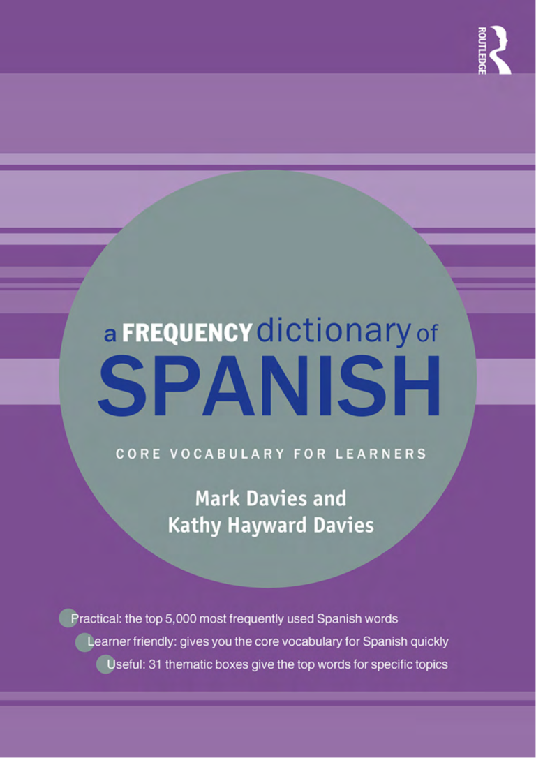 A Frequency Dictionary of Spanish Book