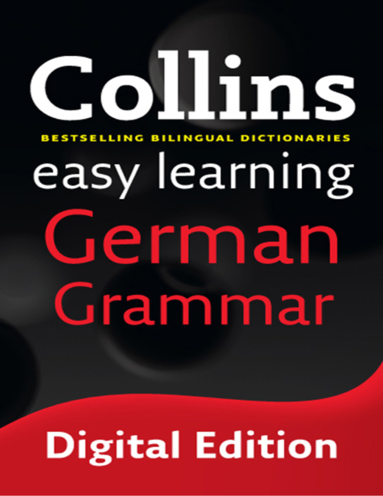 Collins Easy Learning German Grammar Book