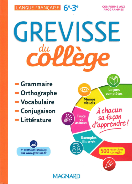 Grevisse Du Collège – Langue Française 6e-3e